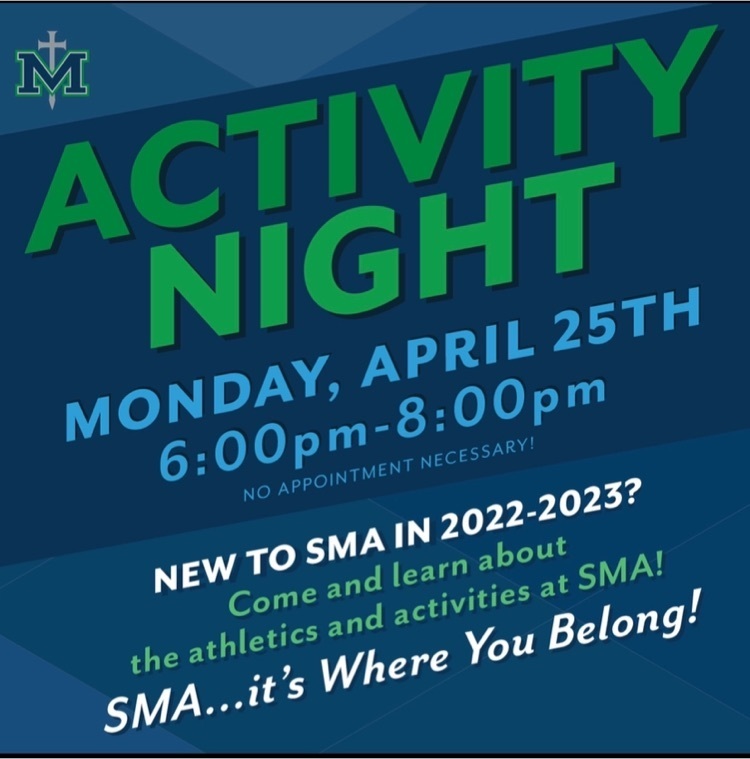 sma activity night april 25 6:00-8:00